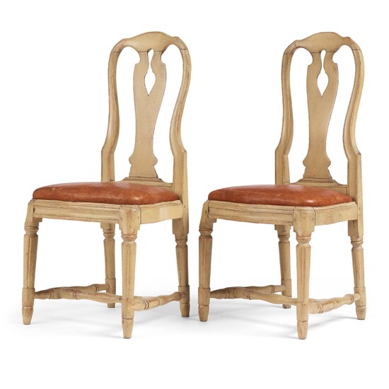 A pair of transition chairs, second half of the 18th Century.