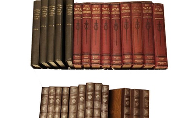 A selection of hardback books relating to war