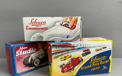 A set of three model cars from the second half of the 20th century SCHUCO.