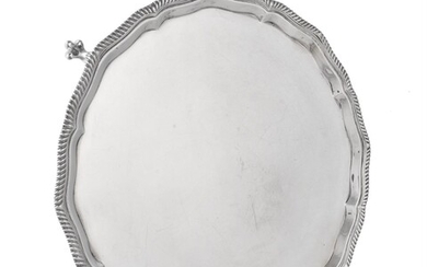 A silver shaped circular salver by Goldsmiths & Silversmiths Co Ltd