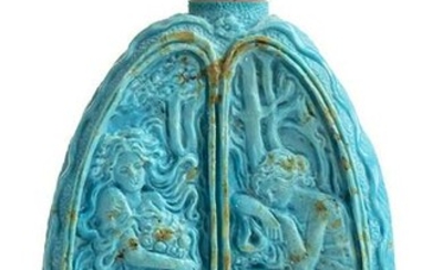 A turquoise and BokÃ¨ coral carving - Manifacture