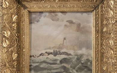 AMERICAN SCHOOL (Early 20th Century,), A lighthouse on