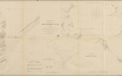 AN ANTIQUE SURVEY MAP, "Preliminary Chart of the