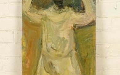 ANDREW TURNER "WHITE DRESS AND STRAW HAT" OIL