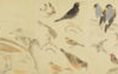 ANONYMOUS Hundred Birds Edo period (1615-1868) or Meiji era (1868-1912),...