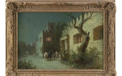 ARTHUR WILSON (England, 19th Century), A moonlit