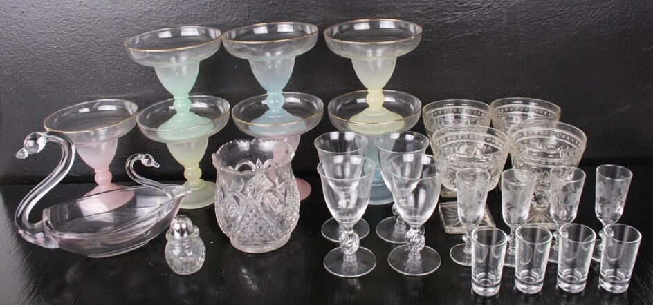 ASSORTED GLASSES & OTHER GLASSWARE - LOT OF 27
