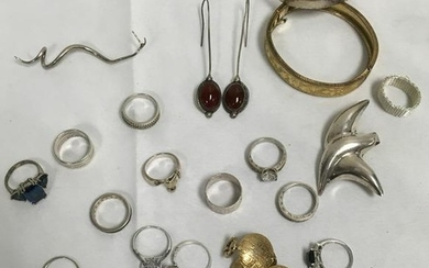 ASSORTED STERLING SILVER & GOLD FILLED JEWELRY
