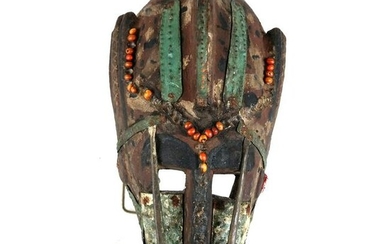 African Painted Wood Mask