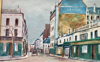 After Maurice Utrillo (1883-1955) - Rue à Montmartre - Paris