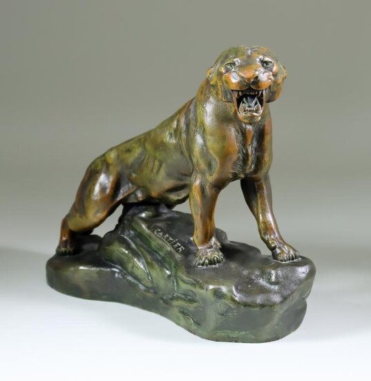 After Thomas Francois Cartier (1879-1943) - Bronzed metal figure...