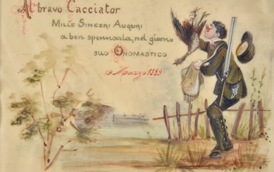 Anonimo, XIX sec., Al bravo cacciator, 1889