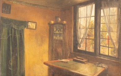 Albert Neuhuys (1844-1914), 'Zolderkamer', oil on panel, signed and framed...