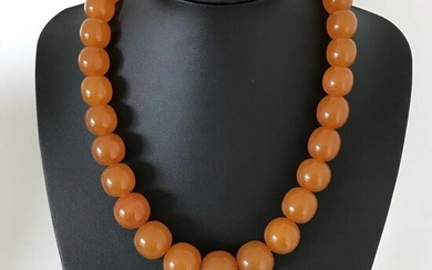 Amazing Unique Vintage Amber Necklace made from Barrel