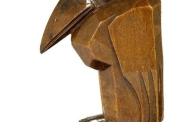 Amsterdamse school - houten sculptuur van Afrikaanse maraboe - ca. 1925