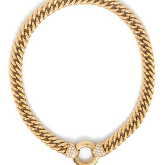 An 18 Karat Yellow Gold and Diamond Collar Necklace, Chopard