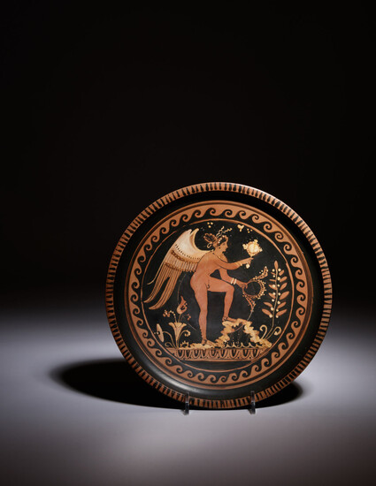 An Apulian Red-Figured Plate with Eros