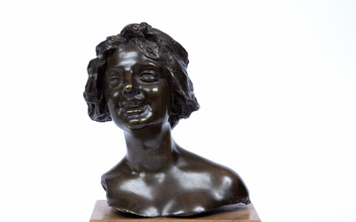 An Italian bronze bust