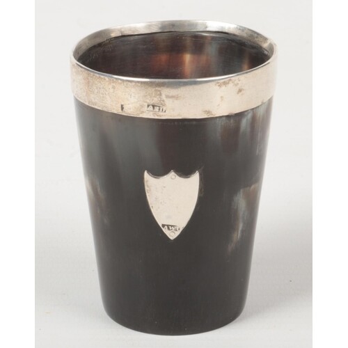An early 19th century Scottish provincial horn beaker of con...