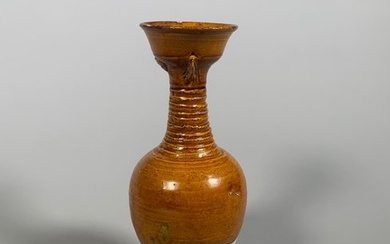 Ancient Chinese -Liao Dynasty, Brown glazed High Vase - H: 32cm. ca 916 - 1125 A.D. Vase