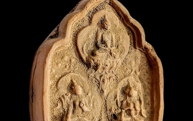 Ancient Chinese Liao Dynasty Terracotta Tablet Tsa-Tsa (No Reserve Price)