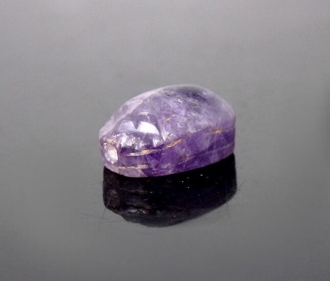 Ancient Egyptian Amethyst Scarab Amulet - 13mm length