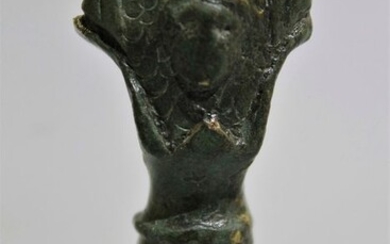 Ancient Roman Bronze Bust of a Keizer - 6×2×0 cm - (1)