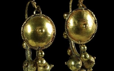 Ancient Roman Gold roman gold earrings - 5×3×5 cm - (1)