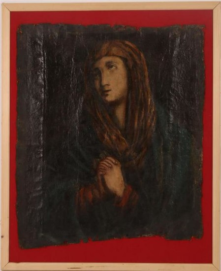 Anonymous, praying Mary, Italian school ca.1850, canvas