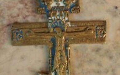 Antique 19c Russian Enamel Cross