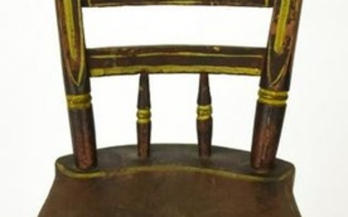 Antique 19th C American Miniature Doll Size Chair
