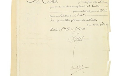 Antique Ephemera Louis XVI Letter to Governor