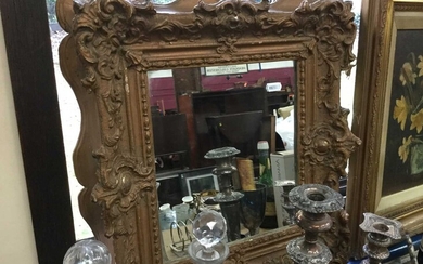 Antique French gilt gesso mirror