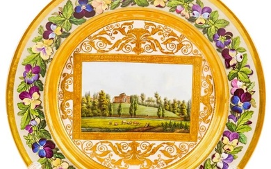 Antique Furstenberg Porcelain Plate