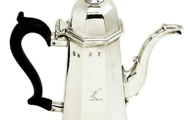 Antique George I Sterling Silver Octagonal Coffee Pot 1719