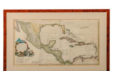 Antique North America West Indies Caribbean Map