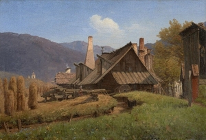 Anton Edvard KIELDRUP Haderslev, 1826 - Copenhague, 1869 Ferme au Tyrol