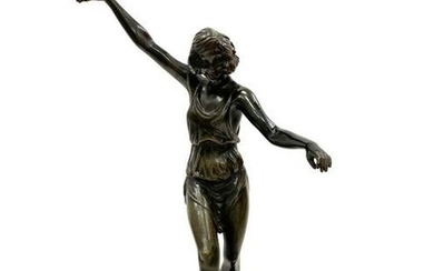 Art Deco Bronze Dancing Girl Figure