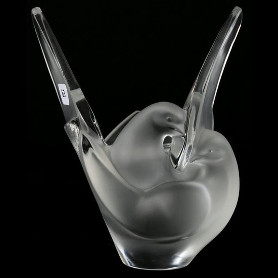 Art Glass Vase Titled "Sylvie" Signed Lalique France