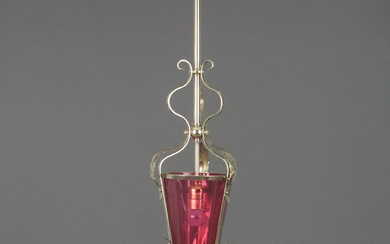Art Nouveau ceiling lamp - around 1900, 1 bulb.