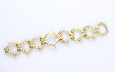 Articulated bracelet in gold 750 thousandths composed of...