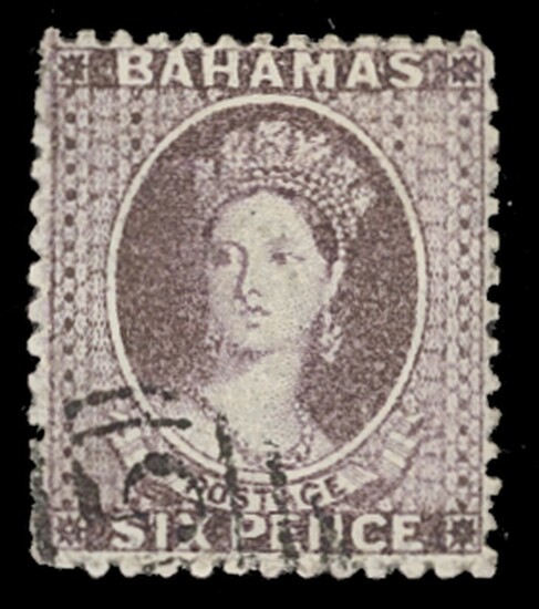 Bahamas 1862 No Watermark Perforated 13 6d. lilac, lightly cancelled; very good colour, fine. R...