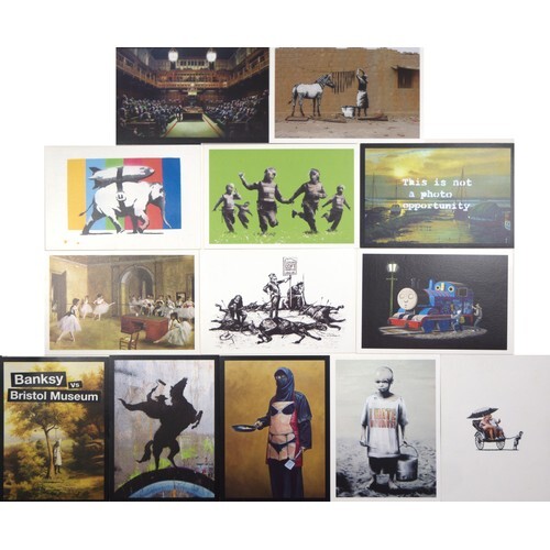 Banksy. Postcards: A complete set of 12, unused, Banksy vs ...