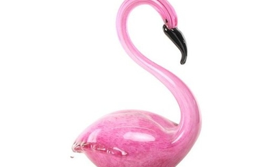 Beautiful glass sculpture of a Flamingo - Pink flamingo