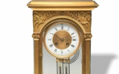 Black Starr and Frost Neoclassical Gilt Bronze Clock