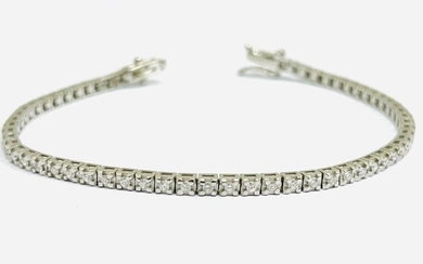 Bracelet Tennis Diamond - 18 kt. White gold - Bracelet - 1.80 ct Diamond - Diamonds