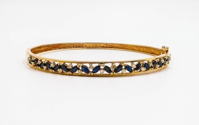 Bracelet Yellow gold Sapphire - Diamond