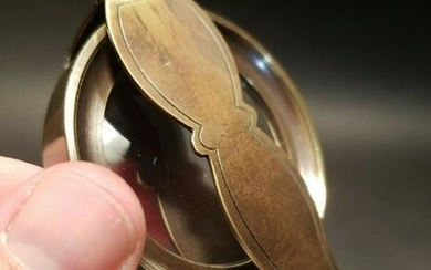 Brass Pocket Folding Optical Glass Magnifying Lens
