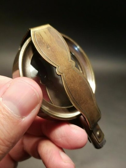 Brass Pocket Folding Optical Glass Magnifying Lens