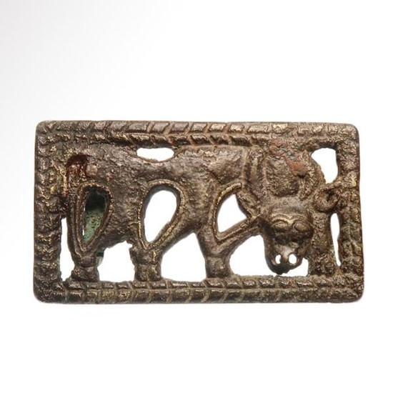 Bronze Plaque with Grazing Stag, c. 1st Millennium B.C.